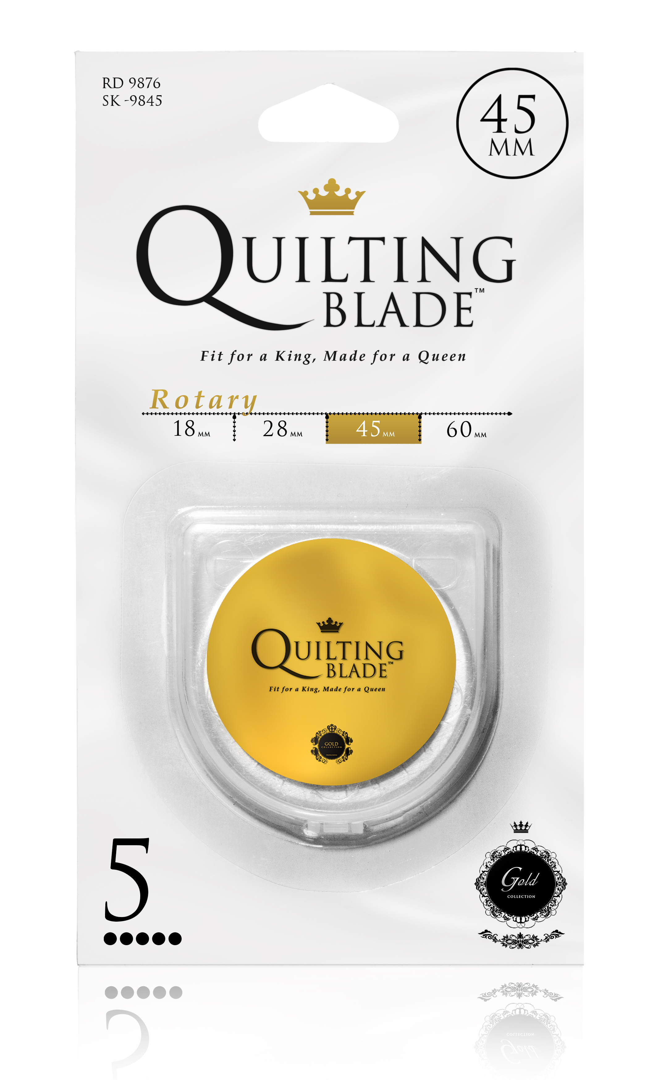 Roll the Gold Titanium 45mm Rotary Blades 2 ct - 036346121024 Quilting  Notions
